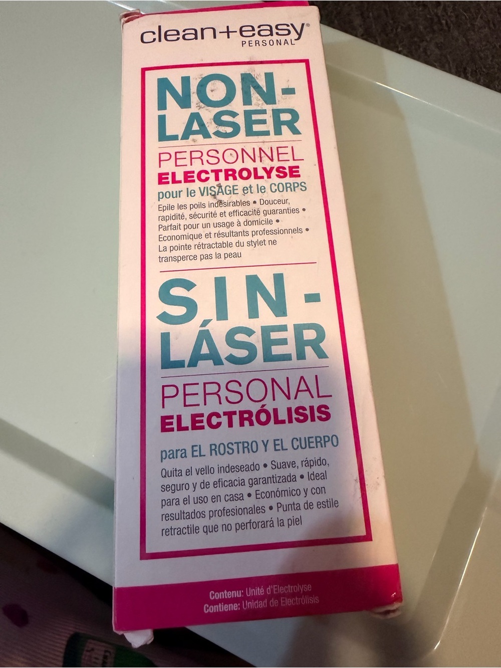 Personal Non-Laser Electrolysis Hair Remover — Pink & Teal